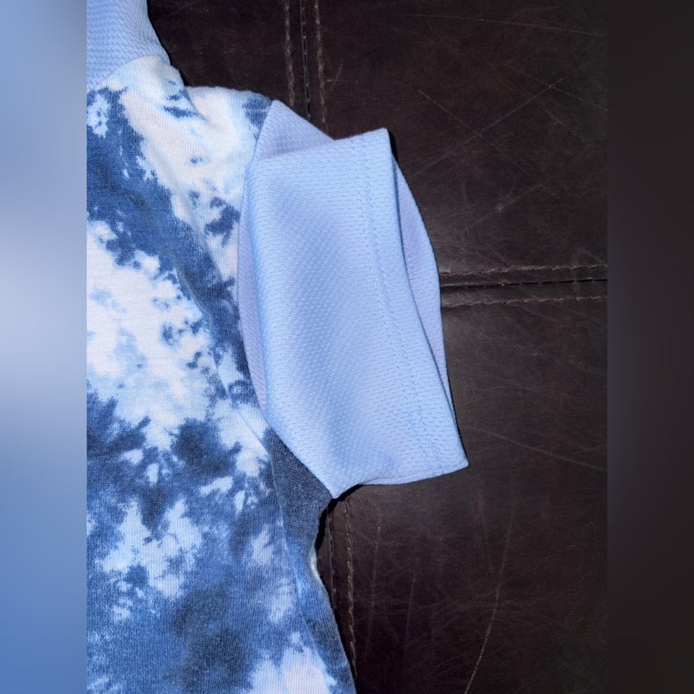 Jordan Sky Blue hues and White Tie-Dye Hoodie Dress - Picture 6 of 9